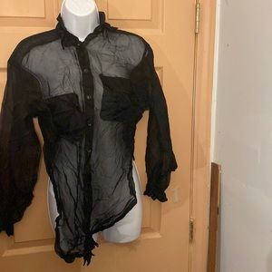 Imagine design, studio, see-through size 4 black shirt